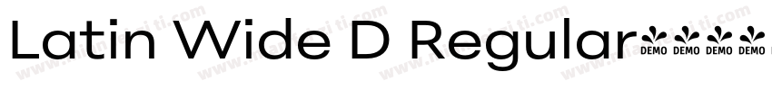 Latin Wide D Regular字体转换